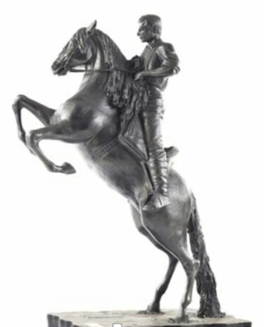 Sculpture titled "Caballero Jerezano" by Mar Blazquez, Original Artwork, Resin