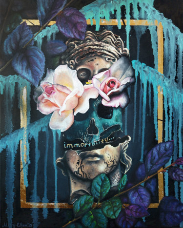 Pintura intitulada "Immortality" por Mariam Mary Ellen, Obras de arte originais, Óleo