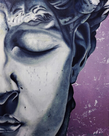 Pittura intitolato "Sad David. The year…" da Mariam Mary Ellen, Opera d'arte originale, Olio