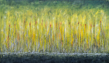 Картина под названием "Oxbow lake" - Mara, Подлинное произведение искусства, Акрил