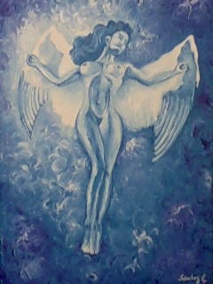 Pintura titulada "Angelada de Esperan…" por Mara, Obra de arte original