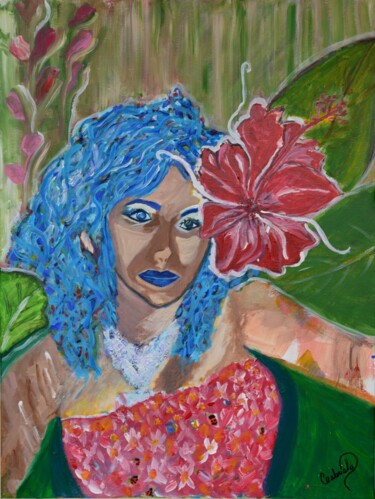 Картина под названием "La Elfa" - Maraid Suley Britto, Подлинное произведение искусства, Акрил Установлен на Деревянная рама…