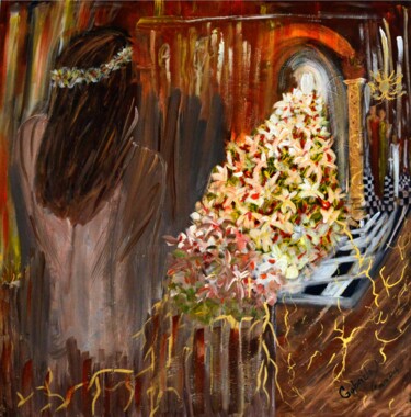 Pittura intitolato "Sueños de mujer" da Maraid Suley Britto, Opera d'arte originale, Acrilico Montato su Telaio per barella…