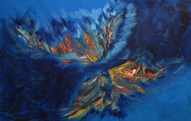 Pintura intitulada "Mariposa Nocturna" por Maraid Suley Britto, Obras de arte originais, Acrílico Montado em Armação em made…