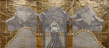 Malarstwo zatytułowany „Trinity. Gold (trip…” autorstwa Marat Cherny, Oryginalna praca, Akryl