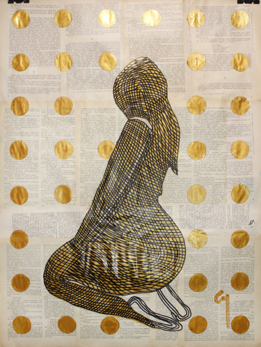 Картина под названием "A female figure." - Marat Cherny, Подлинное произведение искусства, Акрил
