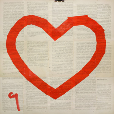 Pintura titulada "LOVE..." por Marat Cherny, Obra de arte original, Cinta adhesiva