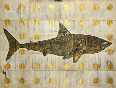 SHARK. Painting titled "SHARK." by Marat Cherny, Original Art, Acrylic