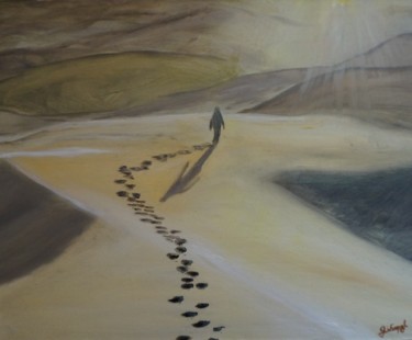 Картина под названием "The Traveler" - Marat Grigoryan, Подлинное произведение искусства, Масло