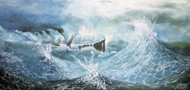 Painting titled "Titanic" by Marat Japarov, Original Artwork, Oil