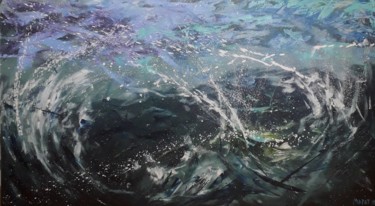 Malerei mit dem Titel "Caspian sea" von Marat Japarov, Original-Kunstwerk, Öl