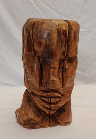 Sculpture titled "Totem" by Marbthogui, Original Artwork, Wood