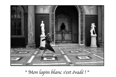 Photography titled "Mon lapin blanc s'e…" by Marc Acquaviva, Original Artwork