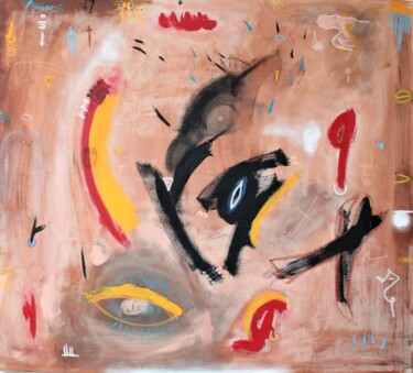 Malerei mit dem Titel "Yama" von Marc-Alain Félix, Original-Kunstwerk, Acryl