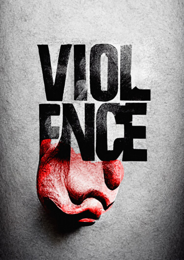 Digitale Kunst mit dem Titel "violence" von Marc Alapont, Original-Kunstwerk, Fotomontage