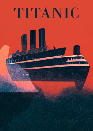 Artes digitais intitulada "titanic" por Marc Alapont, Obras de arte originais, Trabalho Digital 2D