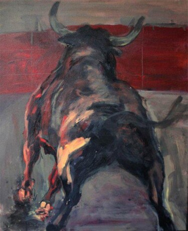 Painting titled "toro" by Marc Alapont, Original Artwork