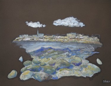 O...19 Peinture intitulée "O...19" par Marc Barn, Œuvre d'art originale, Gouache