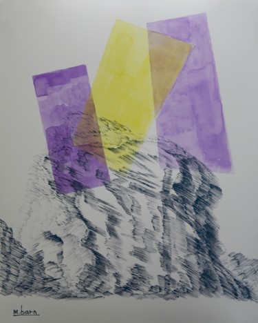 Malerei mit dem Titel "URBA 21" von Marc Barn, Original-Kunstwerk, Aquarell