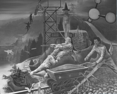 Pintura titulada "the malingerers" por Marc Beaudette, Obra de arte original, Acrílico Montado en Bastidor de camilla de mad…