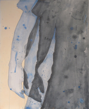 Картина под названием "Body 2012/11" - Marc Benoit, Подлинное произведение искусства, Акрил Установлен на картон