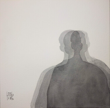 Картина под названием "Me, Myself and I Sé…" - Marc Benoit, Подлинное произведение искусства, Акварель