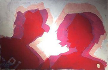 Painting titled "Constance et Sam" by Marc Benoit, Original Artwork, Acrylic