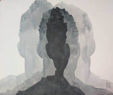 Картина под названием "Me,Myself and I. 20…" - Marc Benoit, Подлинное произведение искусства, Акварель