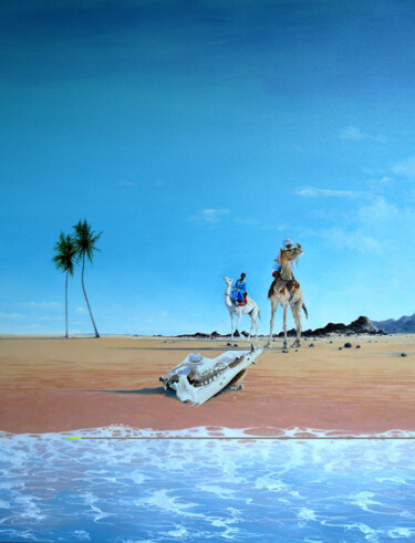 Peinture intitulée "Bizarreries orienta…" par Marc Brocheton De Circourt, Œuvre d'art originale, Huile Monté sur Châssis en…