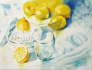 Pintura titulada "Jus de citron" por Marc Broudic, Obra de arte original, Acuarela