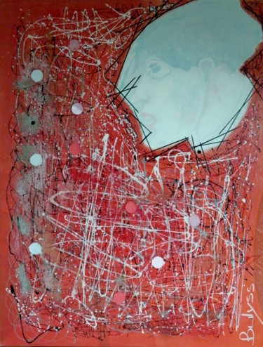 Peinture intitulée "Red Storm" par Marc Bulyss, Œuvre d'art originale, Huile Monté sur Châssis en bois