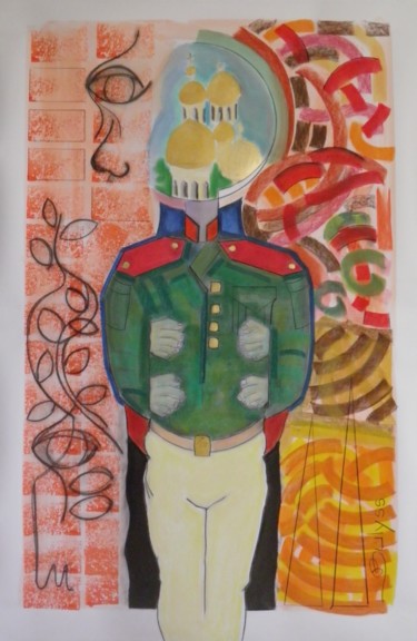 Рисунок под названием "Tsar Nikolaî  ( цар…" - Marc Bulyss, Подлинное произведение искусства, Пастель