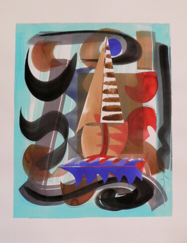 Colagens intitulada "Untitled N°725" por Marc Bulyss, Obras de arte originais, Colagens