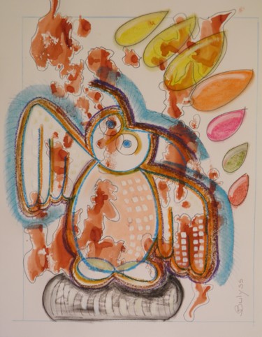 Рисунок под названием "Crystal Pearl" - Marc Bulyss, Подлинное произведение искусства, Чернила