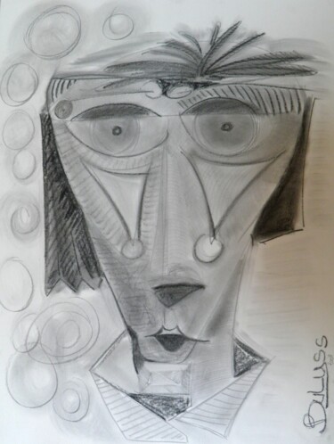 Drawing titled "Chérokee" by Marc Bulyss, Original Artwork, Pastel