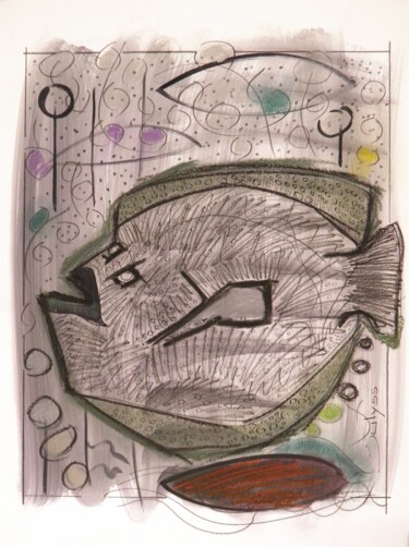 Tekening getiteld "Untitled N°650" door Marc Bulyss, Origineel Kunstwerk, Inkt