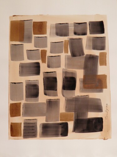 Collages intitulée "Untitled N° 704" par Marc Bulyss, Œuvre d'art originale, Encre