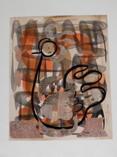 Collagen mit dem Titel "Untitled N°711" von Marc Bulyss, Original-Kunstwerk, Collagen