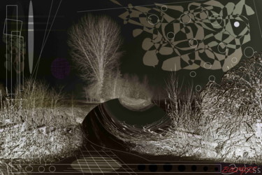 Digital Arts με τίτλο "Black Night" από Marc Bulyss, Αυθεντικά έργα τέχνης, Ψηφιακή ζωγραφική