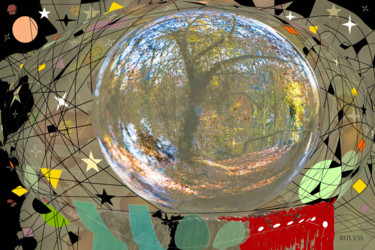 Цифровое искусство под названием "Bubble tree" - Marc Bulyss, Подлинное произведение искусства, Фотомонтаж