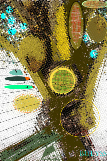 Digitale Kunst mit dem Titel "Coconut tree" von Marc Bulyss, Original-Kunstwerk, Digitale Malerei