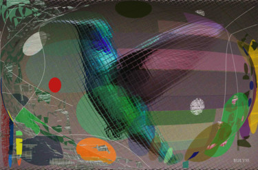Arts numériques intitulée "Colibris Cléopatre" par Marc Bulyss, Œuvre d'art originale, Peinture numérique
