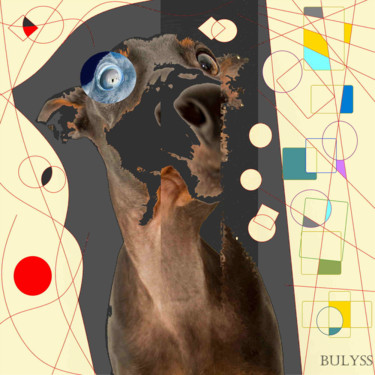Digital Arts titled "Doberman" by Marc Bulyss, Original Artwork, Digital Painting