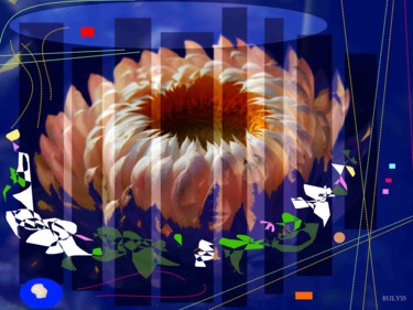 Arte digital titulada "Flower at Nottinghi…" por Marc Bulyss, Obra de arte original, Pintura Digital
