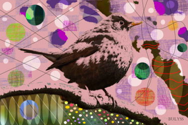 Digital Arts titled "Messenger  Bird" by Marc Bulyss, Original Artwork, Digital Painting