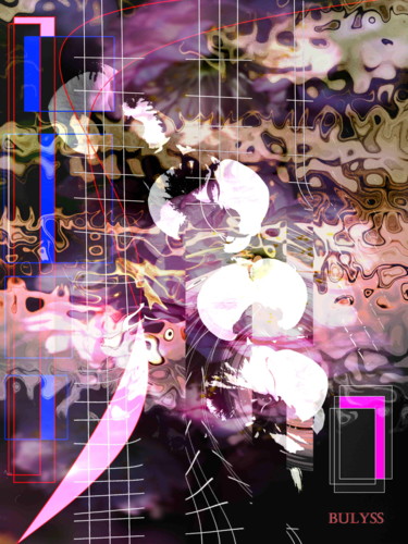Цифровое искусство под названием "Orchidée st Peter" - Marc Bulyss, Подлинное произведение искусства, Цифровая живопись