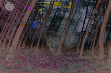 Arte digitale intitolato "Pink forest" da Marc Bulyss, Opera d'arte originale, Pittura digitale