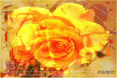 Digitale Kunst getiteld "Rose du Vent" door Marc Bulyss, Origineel Kunstwerk, Digitaal Schilderwerk
