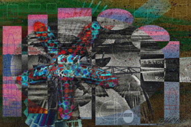 Digitale Kunst mit dem Titel "Rotterdam Sky" von Marc Bulyss, Original-Kunstwerk, Digitale Malerei