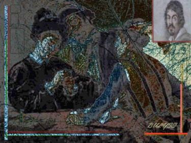 Digitale Kunst mit dem Titel "Revisited Caravage…" von Marc Bulyss, Original-Kunstwerk, Digitale Malerei
